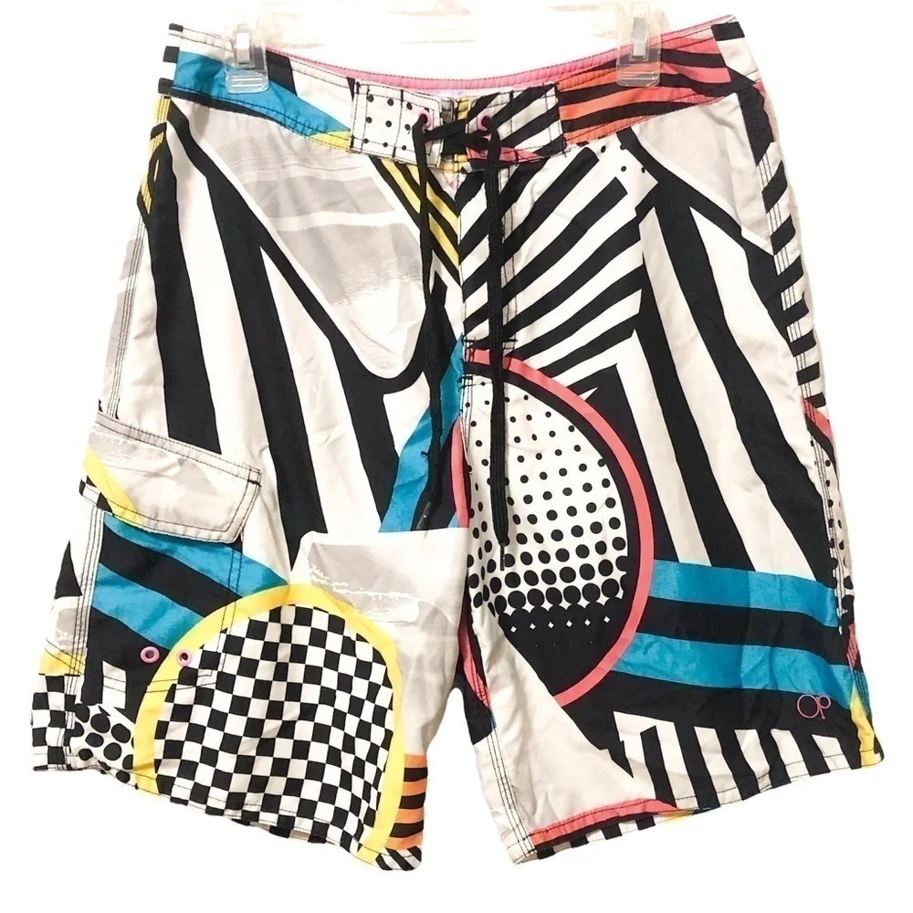 3/$25 🙌🏼 Y2K OP Patterned Board Shorts Swim Trunks 32